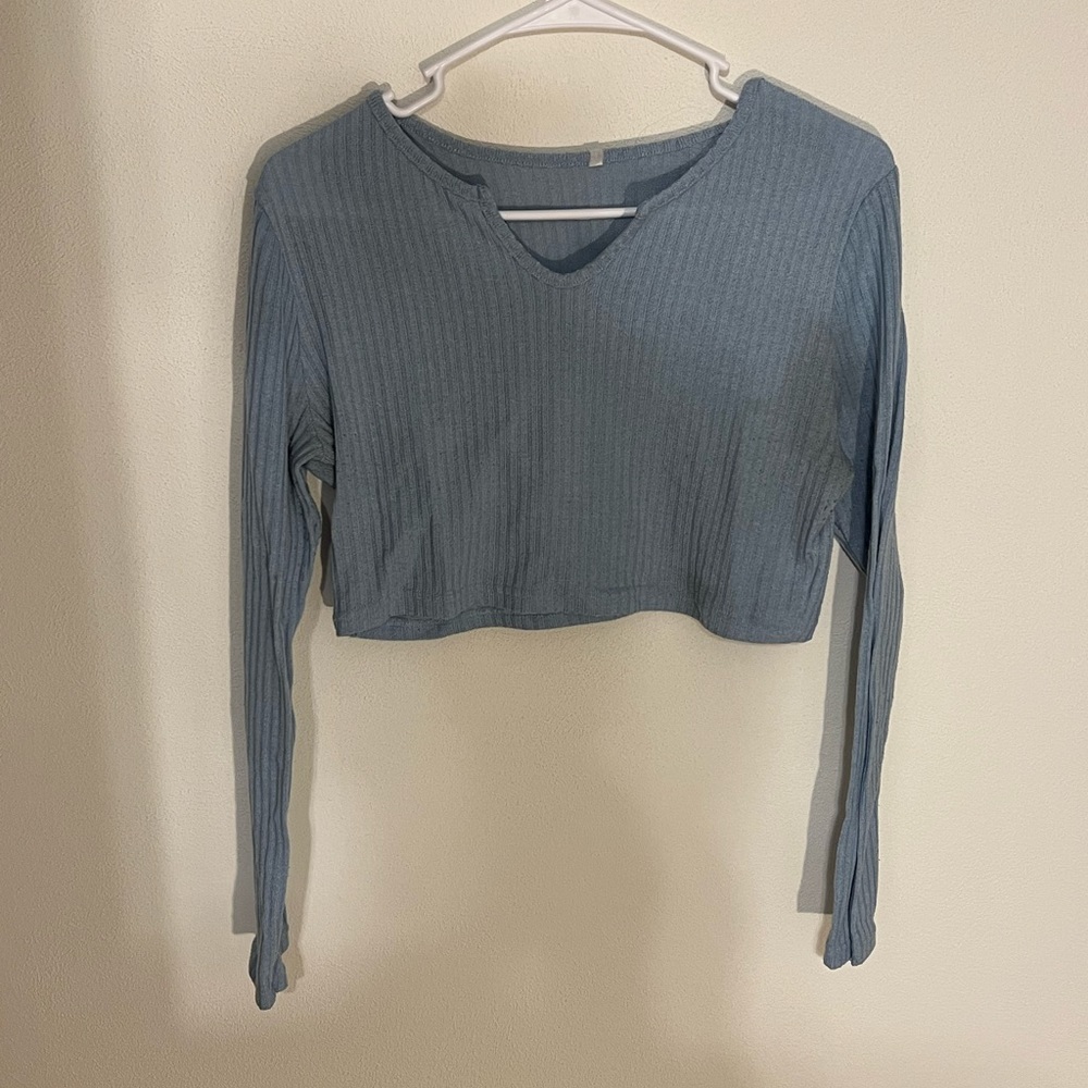 Blue crop top